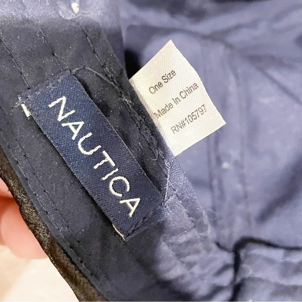 Nautica Womens One Size Black Satin Baseball‎ Cap Hat